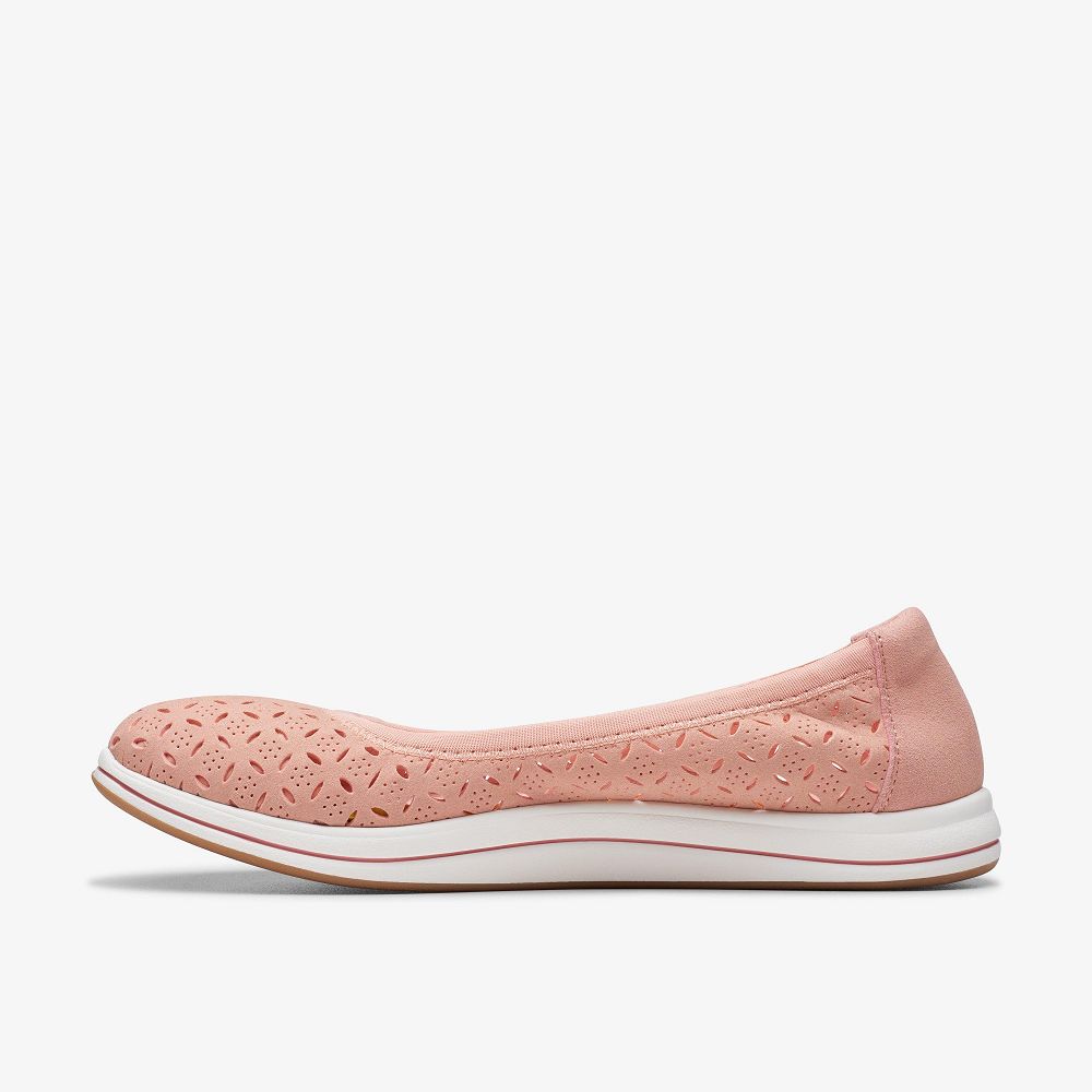 Peach Clarks Breeze Roam Women Slip-Ons | 5469OXTCA