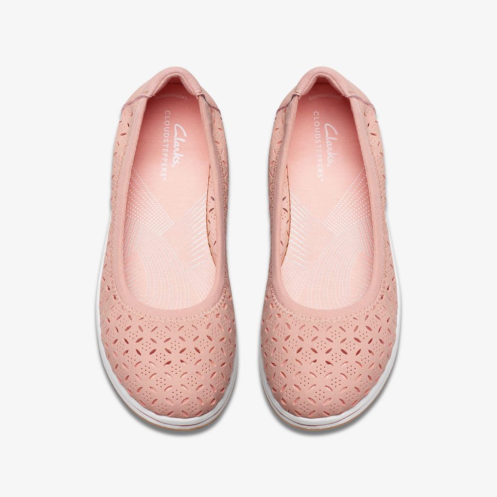 Peach Clarks Breeze Roam Women Slip-Ons | 5469OXTCA