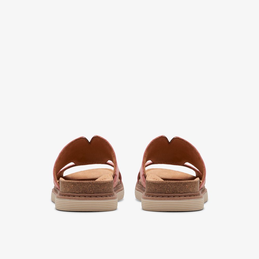 Peach Nubuck Clarks Arwell Walk Women Sandals | 8950DMHES