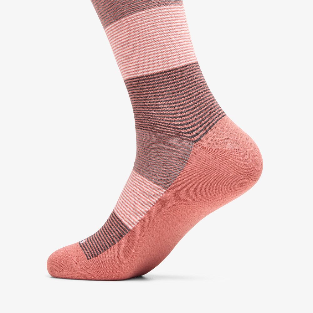 Pink Clarks Multi Thin Stripe Bamboo Men Socks | 8132YFNDH