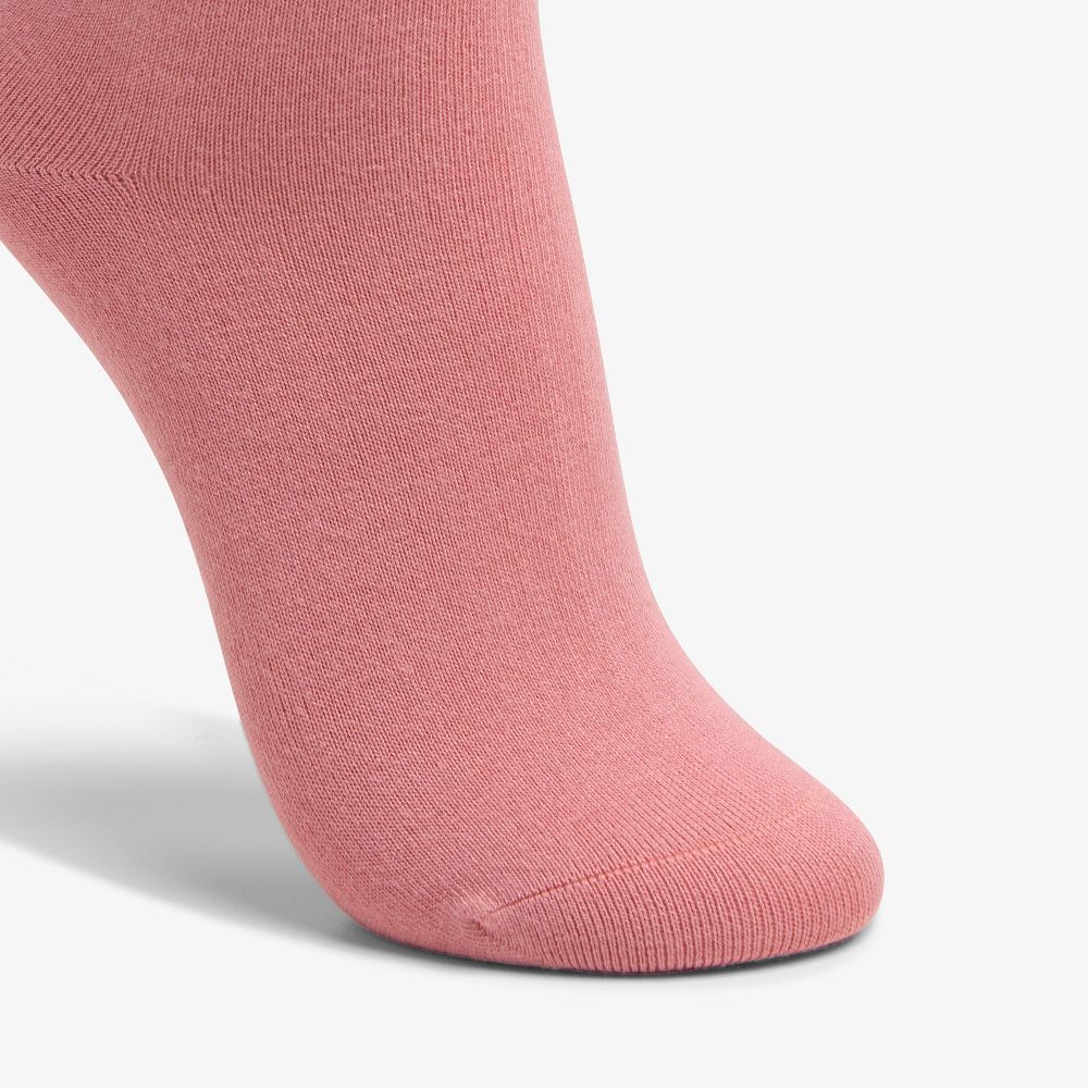 Pink Clarks Solid Dress Crew Women Socks | 5726EKCRT