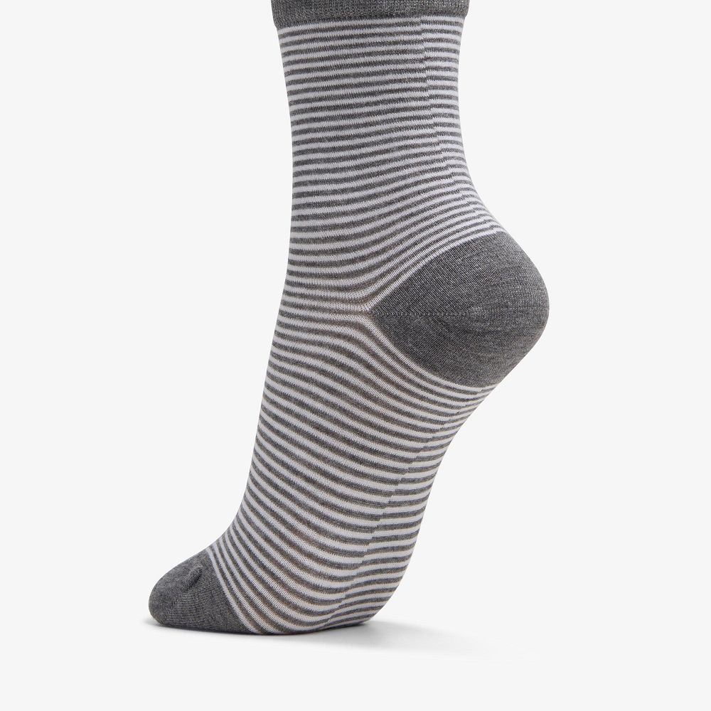 Pink Clarks Stripe Crew Bamboo Women Socks | 9043QIWFP