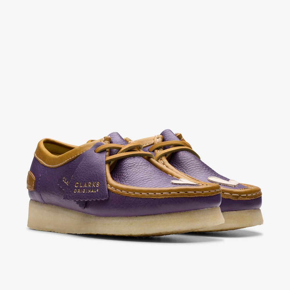 Purple Combination Clarks Wallabee X Claima Men Loafers | 4017VJPMR