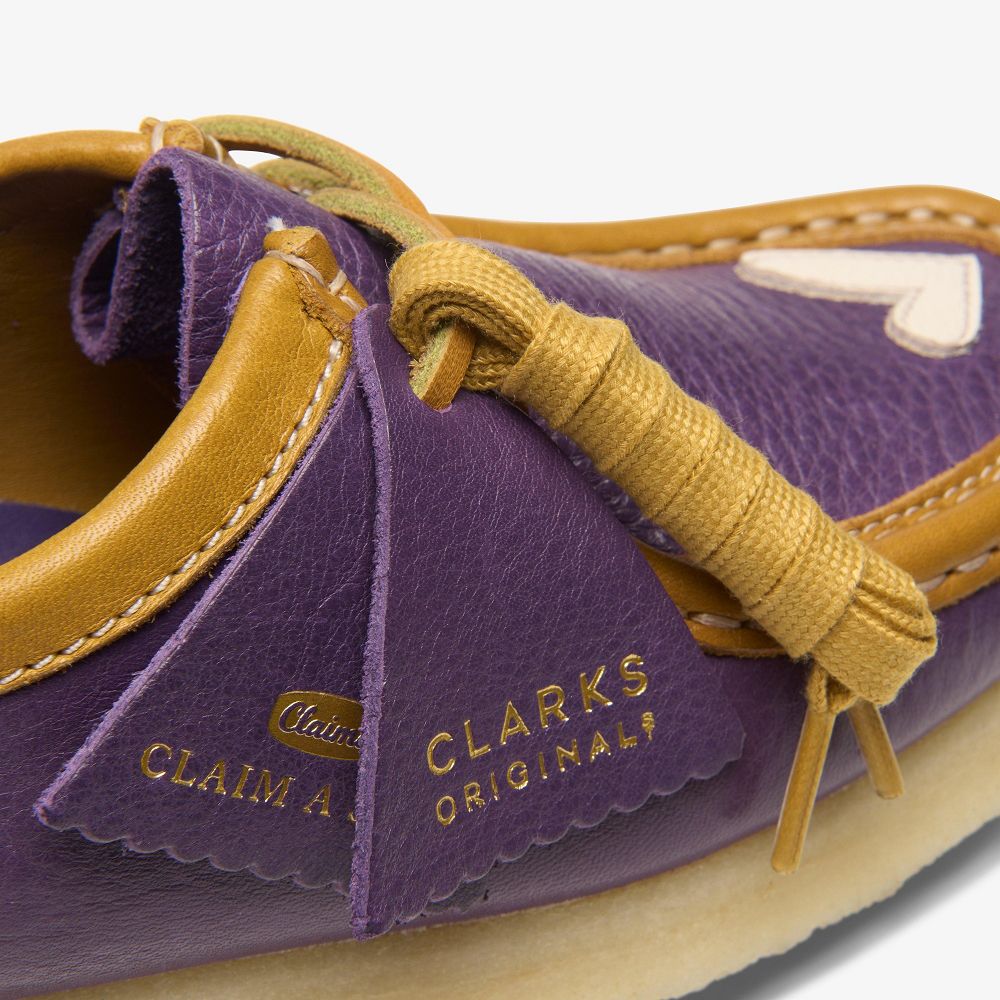 Purple Combination Clarks Wallabee X Claima Men Loafers | 4017VJPMR