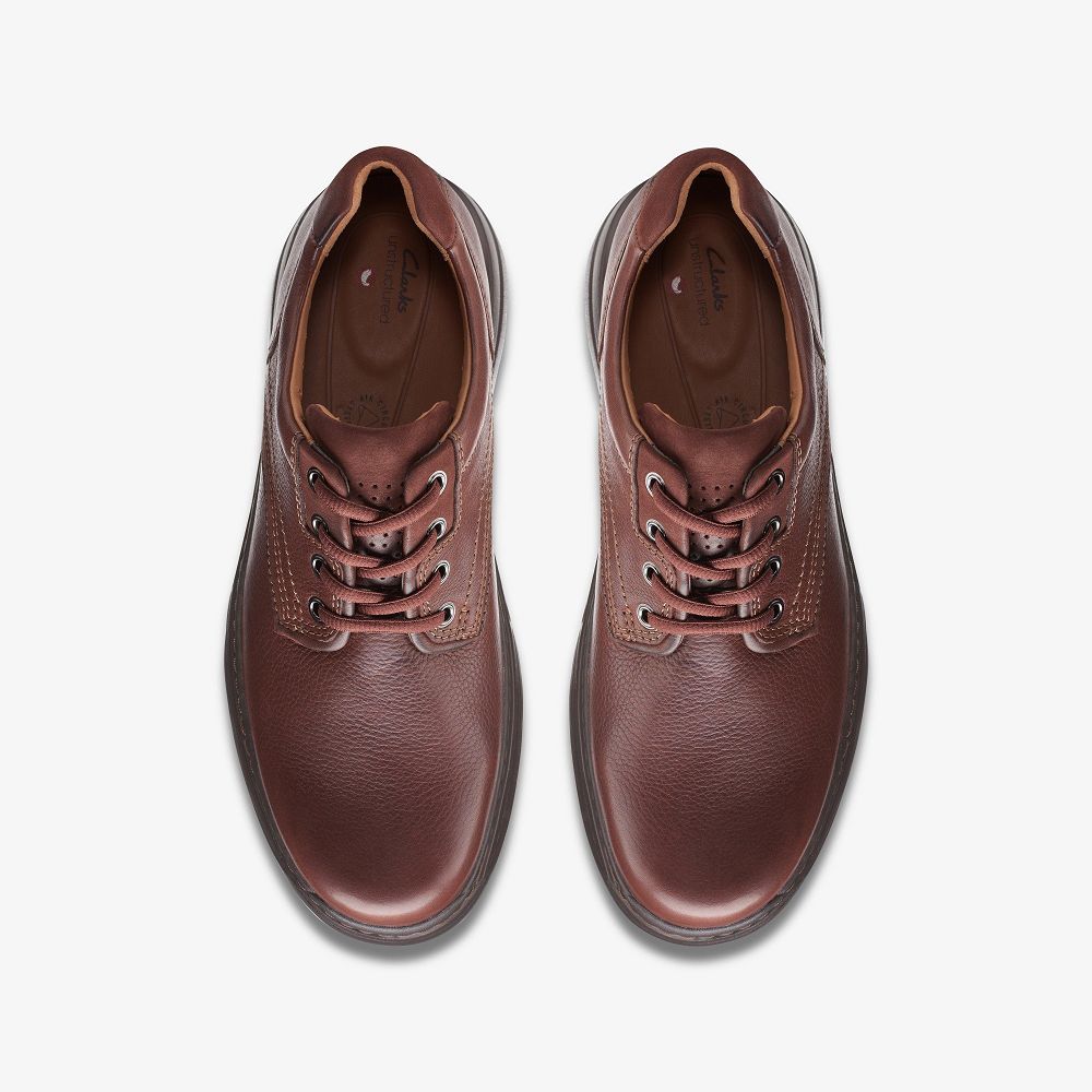 Red Brown Clarks Brawley Pace Men Oxfords | 0134EFPIB