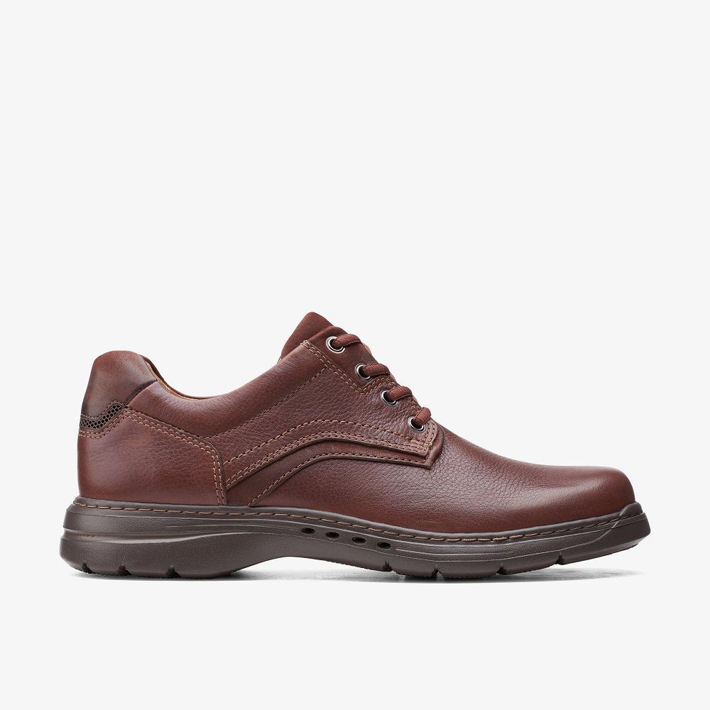 Red Brown Clarks Brawley Pace Men Oxfords | 0134EFPIB