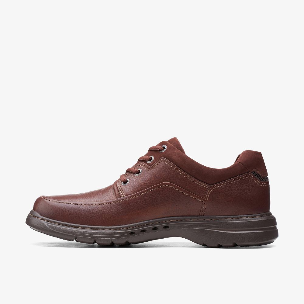 Red Brown Clarks Un Brawley Lace Men Derby Shoes | 5807BQCPW