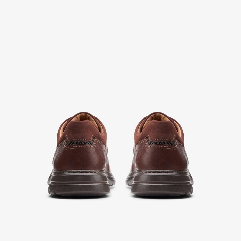 Red Brown Clarks Un Brawley Lace Men Derby Shoes | 5807BQCPW