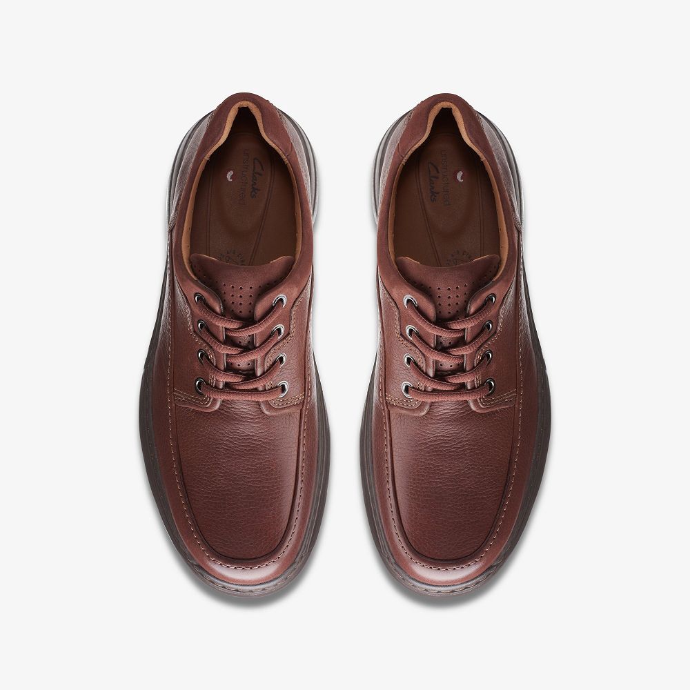 Red Brown Clarks Un Brawley Lace Men Derby Shoes | 5807BQCPW