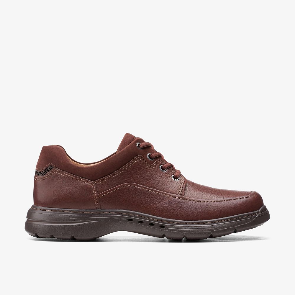 Red Brown Clarks Un Brawley Lace Men Derby Shoes | 5807BQCPW