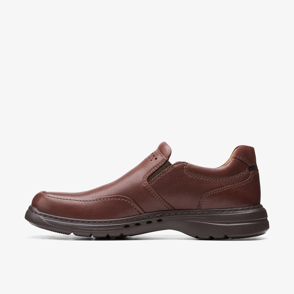 Red Brown Clarks Un Brawley Step Men Loafers | 4190QFXRW