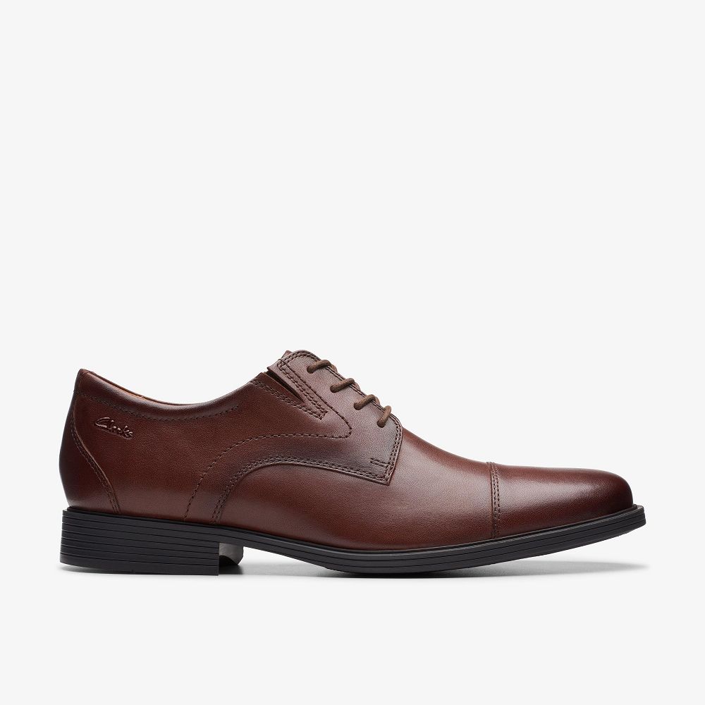 Red Brown Clarks Whiddon Cap Men Oxfords | 2038TCOVP