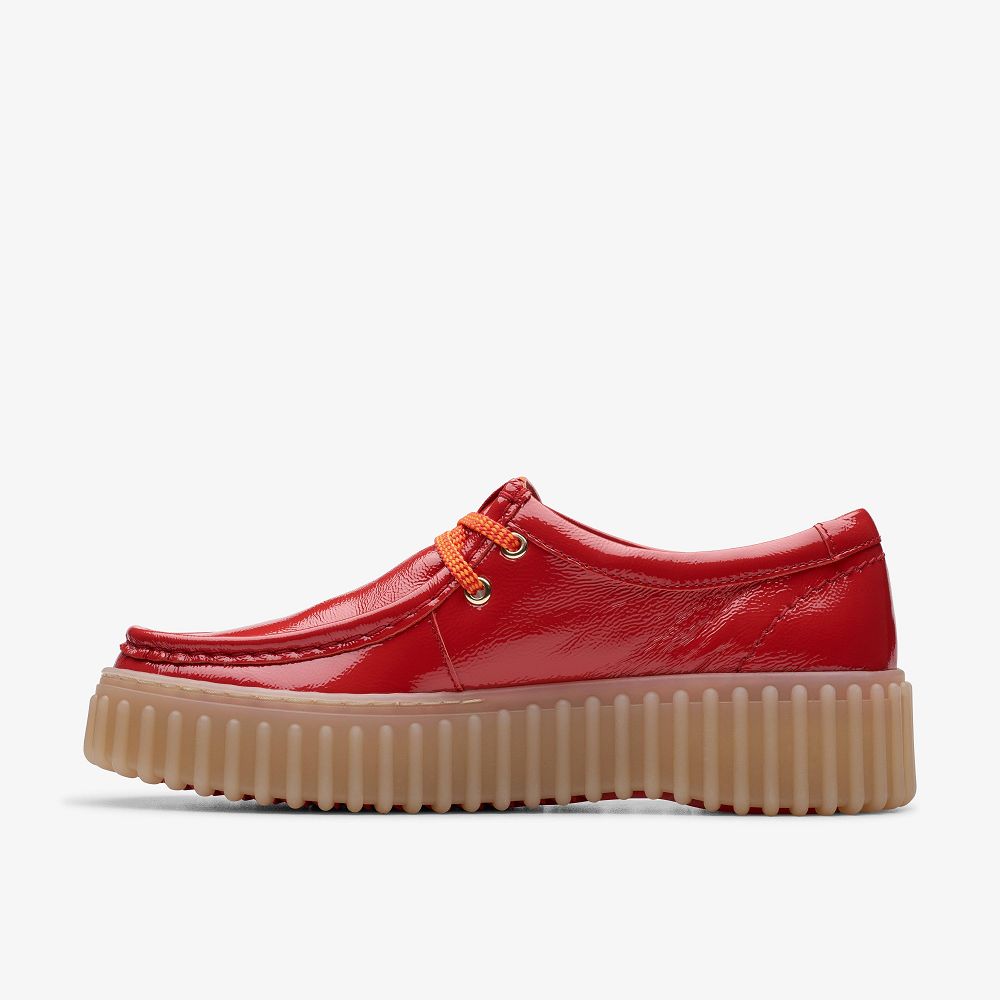 Red Patent Clarks Torhill Bee Women Loafers | 5726WQCBY