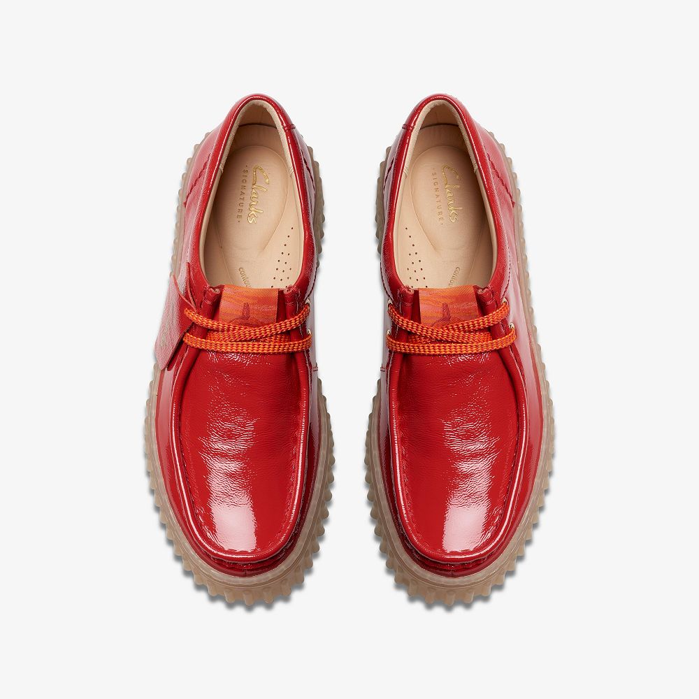 Red Patent Clarks Torhill Bee Women Loafers | 5726WQCBY