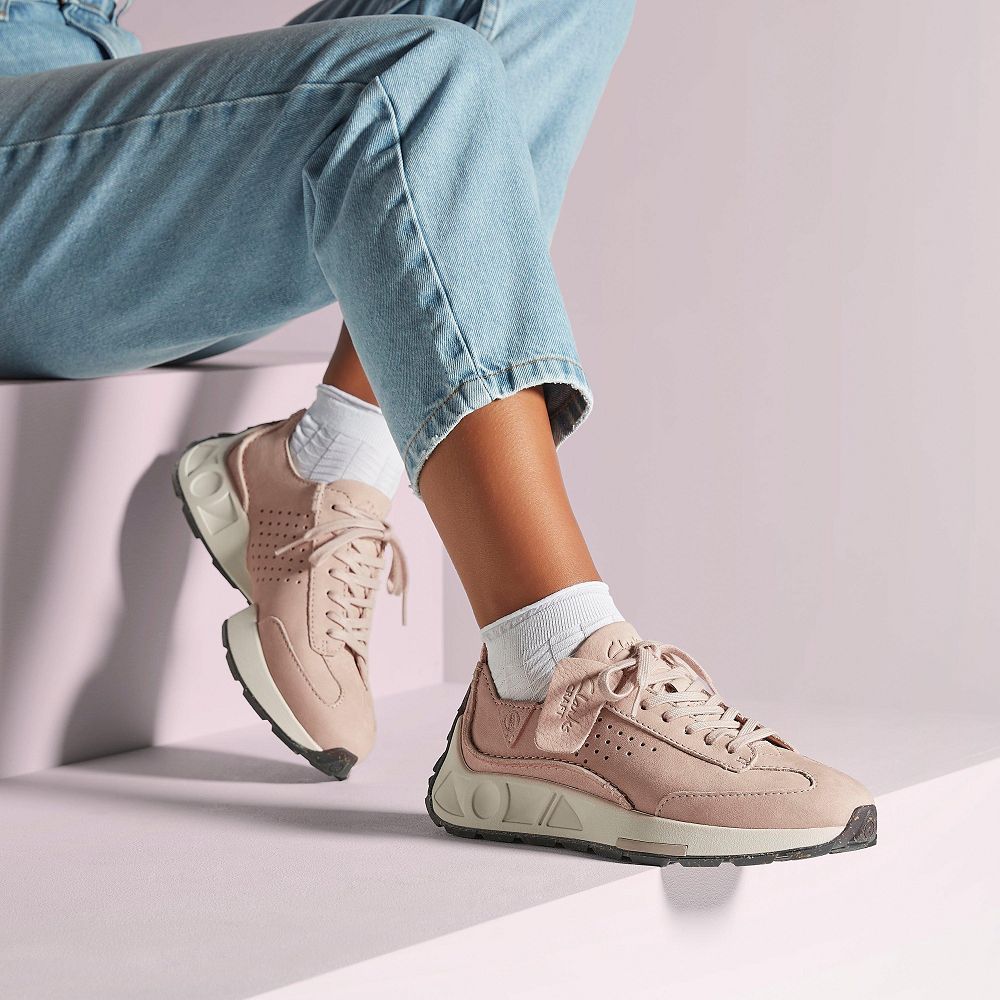 Rose Nubuck Clarks Craft Speed Women Sneakers | 7352PHYVC