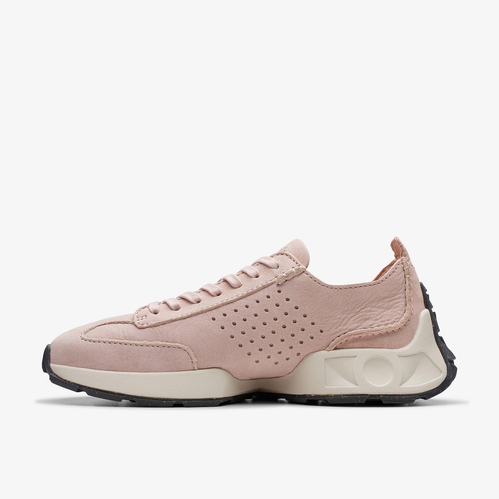 Rose Nubuck Clarks Craft Speed Women Sneakers | 7352PHYVC