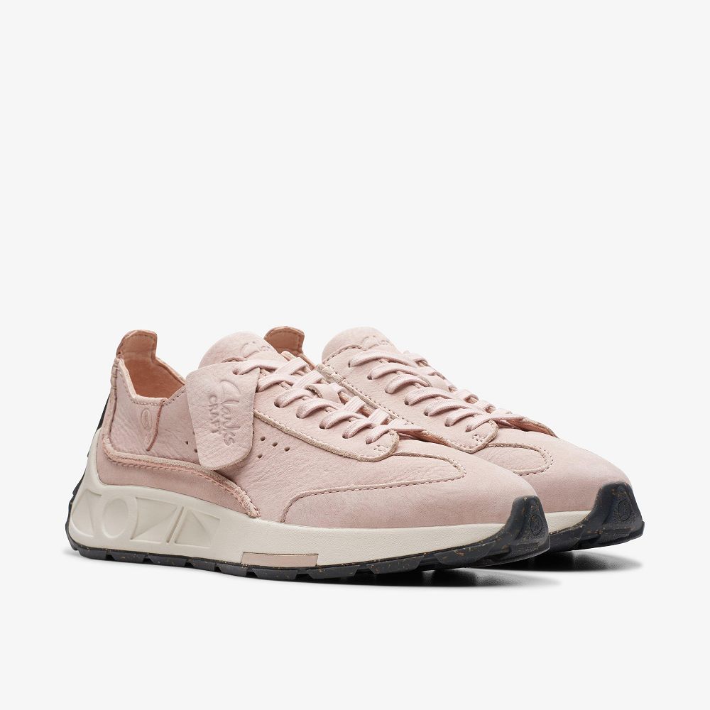 Rose Nubuck Clarks Craft Speed Women Sneakers | 7352PHYVC