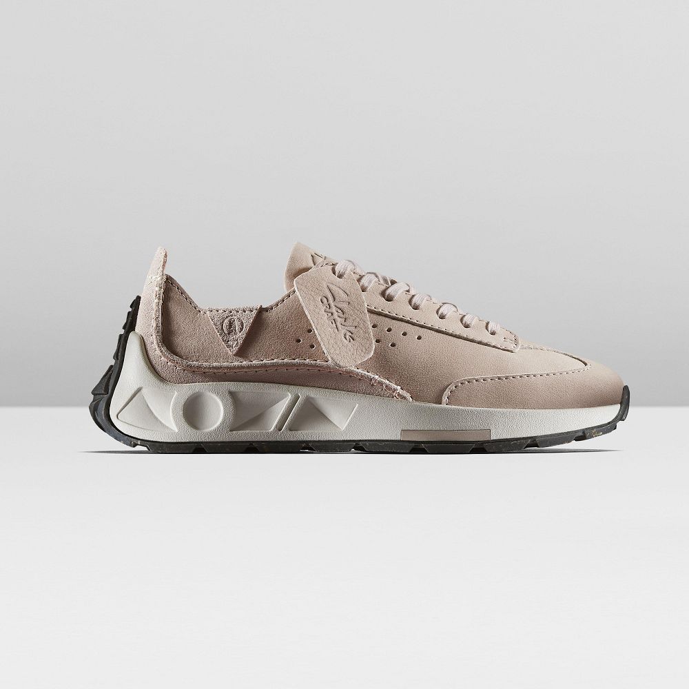 Rose Nubuck Clarks Craft Speed Women Sneakers | 7352PHYVC