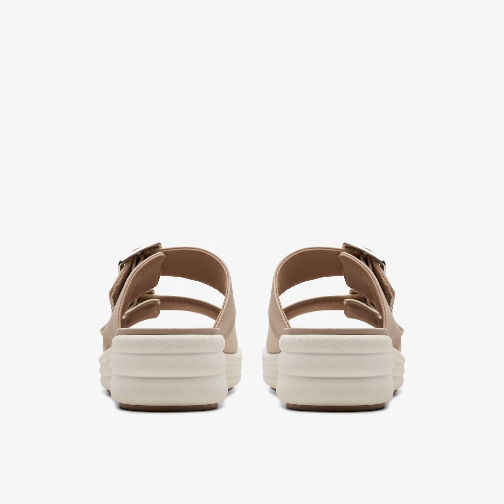 Sand Combination Clarks Drift Buckle Women Sandals | 9023PDSKC