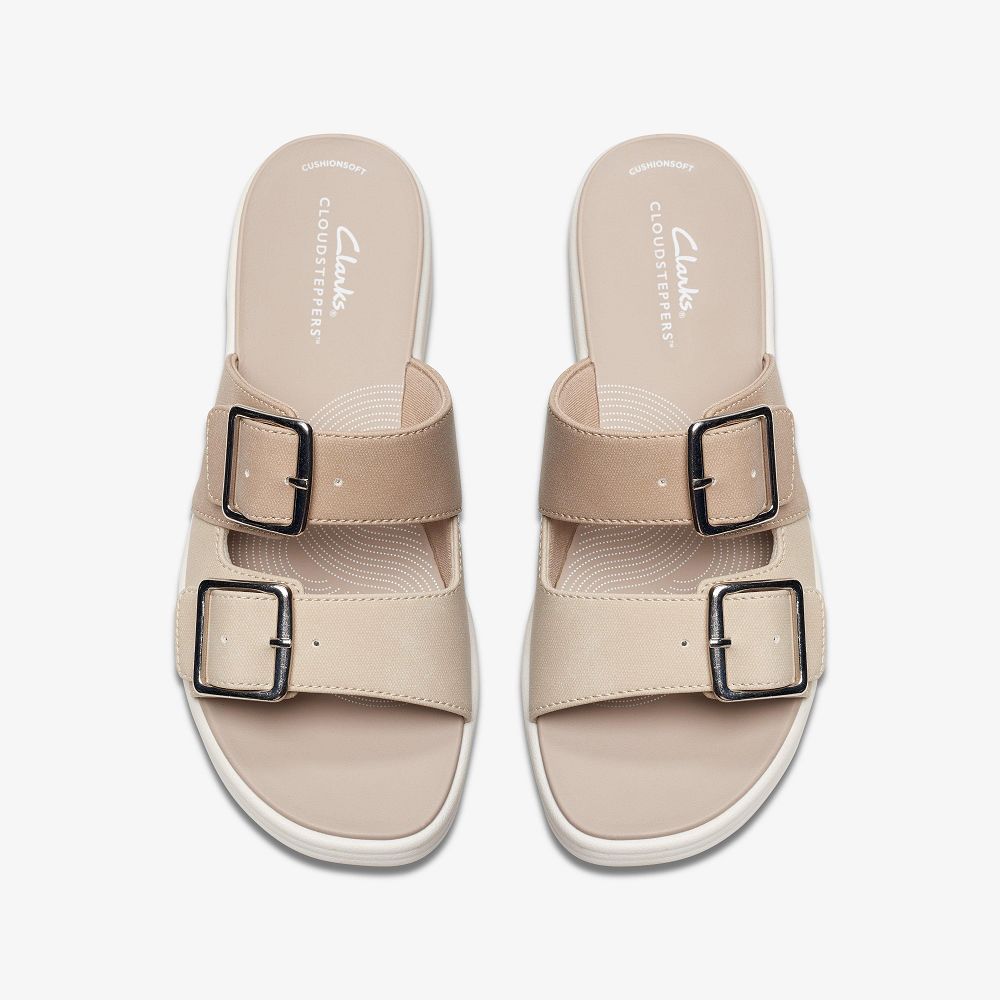 Sand Combination Clarks Drift Buckle Women Sandals | 9023PDSKC