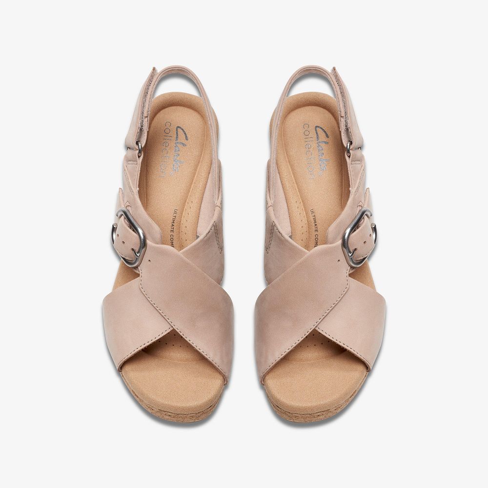 Sand Nubuck Clarks Giselle Dove Women Sandals | 2843DWTUP