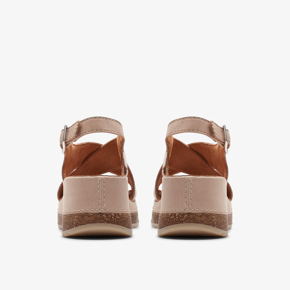 Sand Nubuck Clarks Kassanda Step Women Sandals | 3172EGKSF