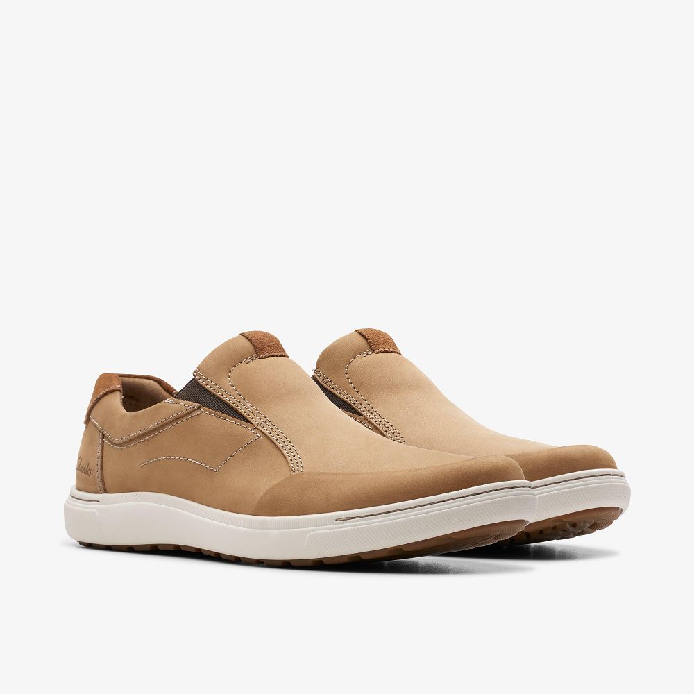 Sand Nubuck Clarks Mapstone Step Men Sneakers | 3149PAVLG