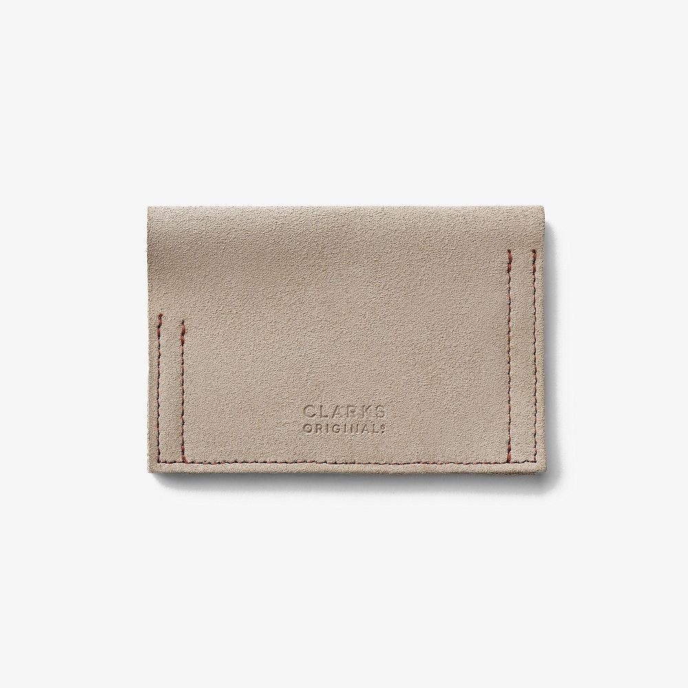 Sand Suede Clarks Desert Card Men Wallets | 1048BDEAO