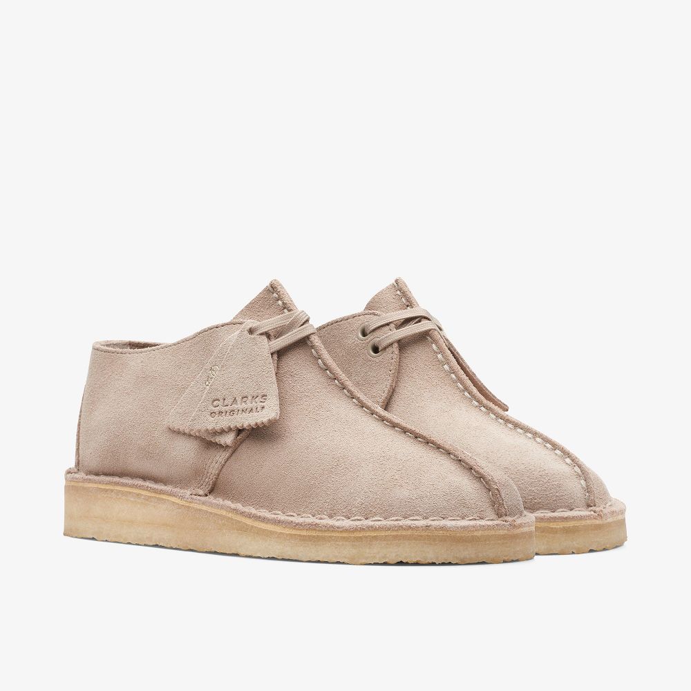 Sand Suede Clarks Desert Trek Women Boots | 5197OHMPT