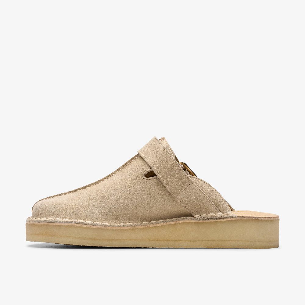 Sand Suede Clarks Trek Women Mules | 6978SEWNZ