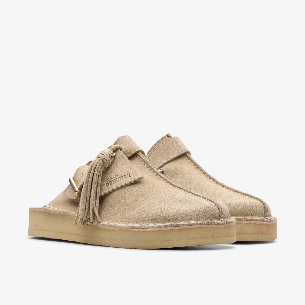 Sand Suede Clarks Trek Women Mules | 6978SEWNZ