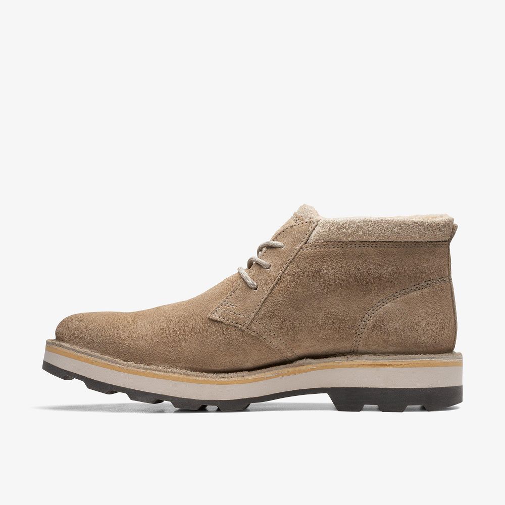 Sand Warmlined Clarks Corston DB Waterproof Men Boots | 2197FCKMV