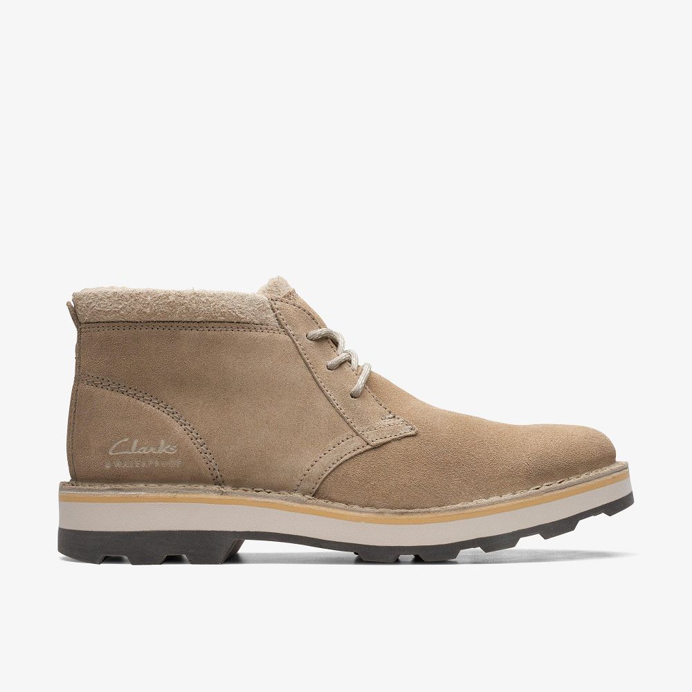 Sand Warmlined Clarks Corston DB Waterproof Men Boots | 2197FCKMV