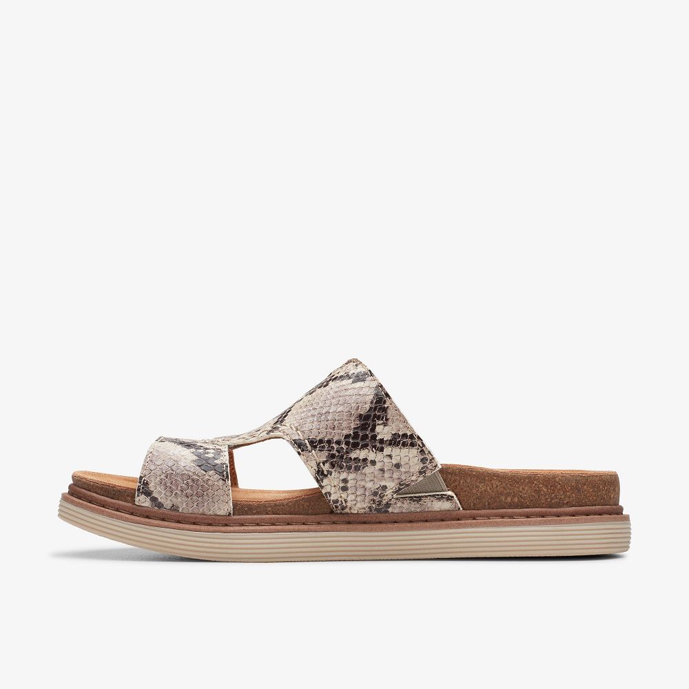 Snake Print Clarks Arwell Walk Women Sandals | 8237DWAGZ