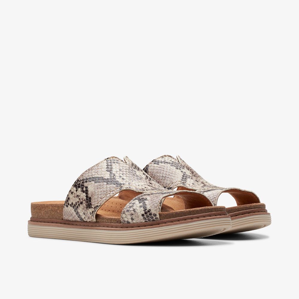 Snake Print Clarks Arwell Walk Women Sandals | 8237DWAGZ