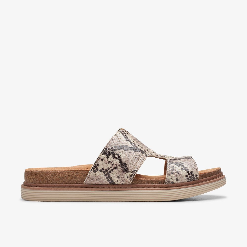 Snake Print Clarks Arwell Walk Women Sandals | 8237DWAGZ