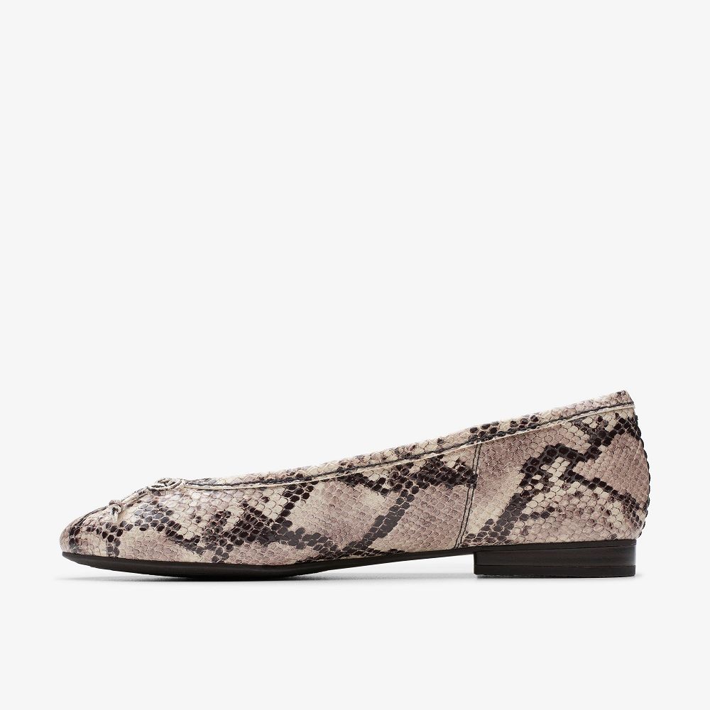 Snake Print Clarks Fawna Lily Women Ballet Flats | 0826PNRAF