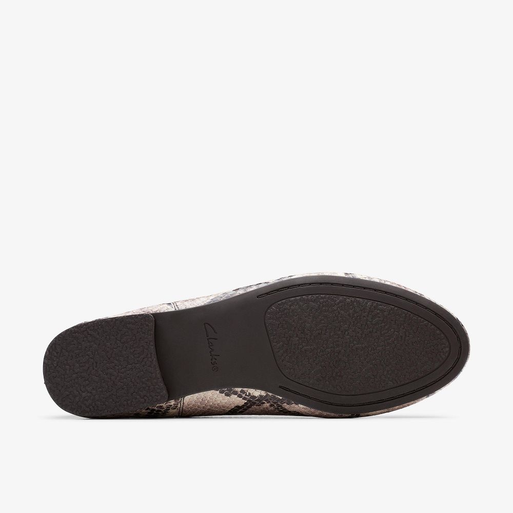 Snake Print Clarks Fawna Lily Women Ballet Flats | 0826PNRAF