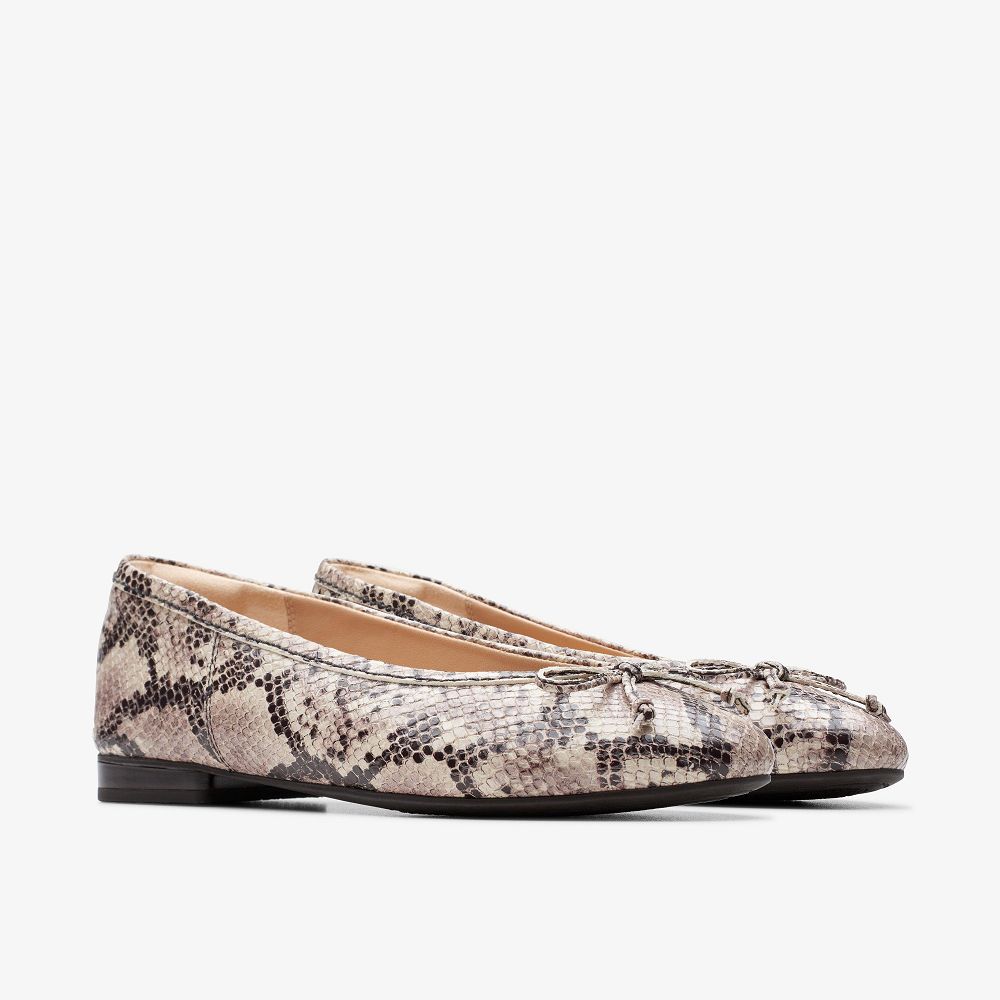 Snake Print Clarks Fawna Lily Women Ballet Flats | 0826PNRAF