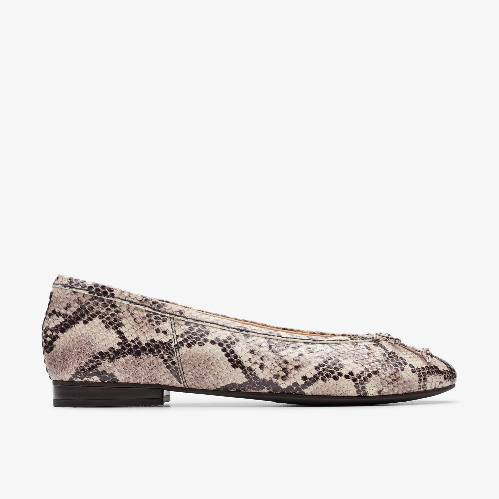 Snake Print Clarks Fawna Lily Women Ballet Flats | 0826PNRAF