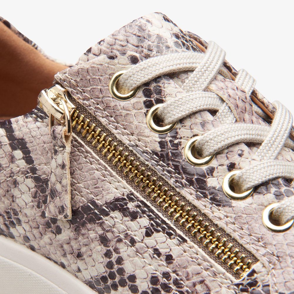 Snake Print Clarks Nalle Lace Women Sneakers | 3547SWCJA