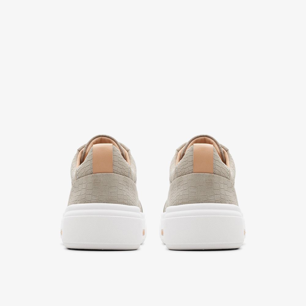 Stone Interest Clarks Hollyhock Walk Women Sneakers | 6591XYODR