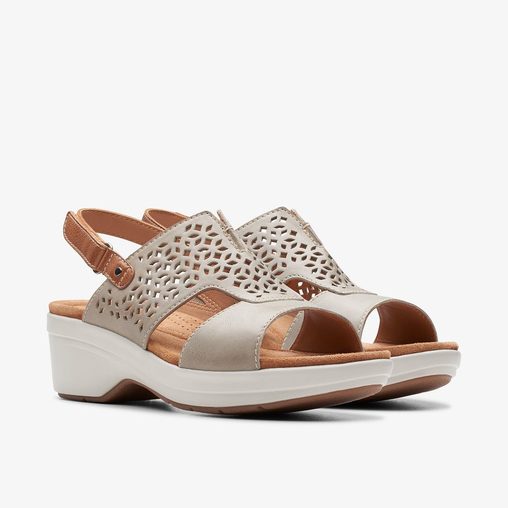 Stone Leather Clarks Tuleah Sun Women Sandals | 4315TWSCV