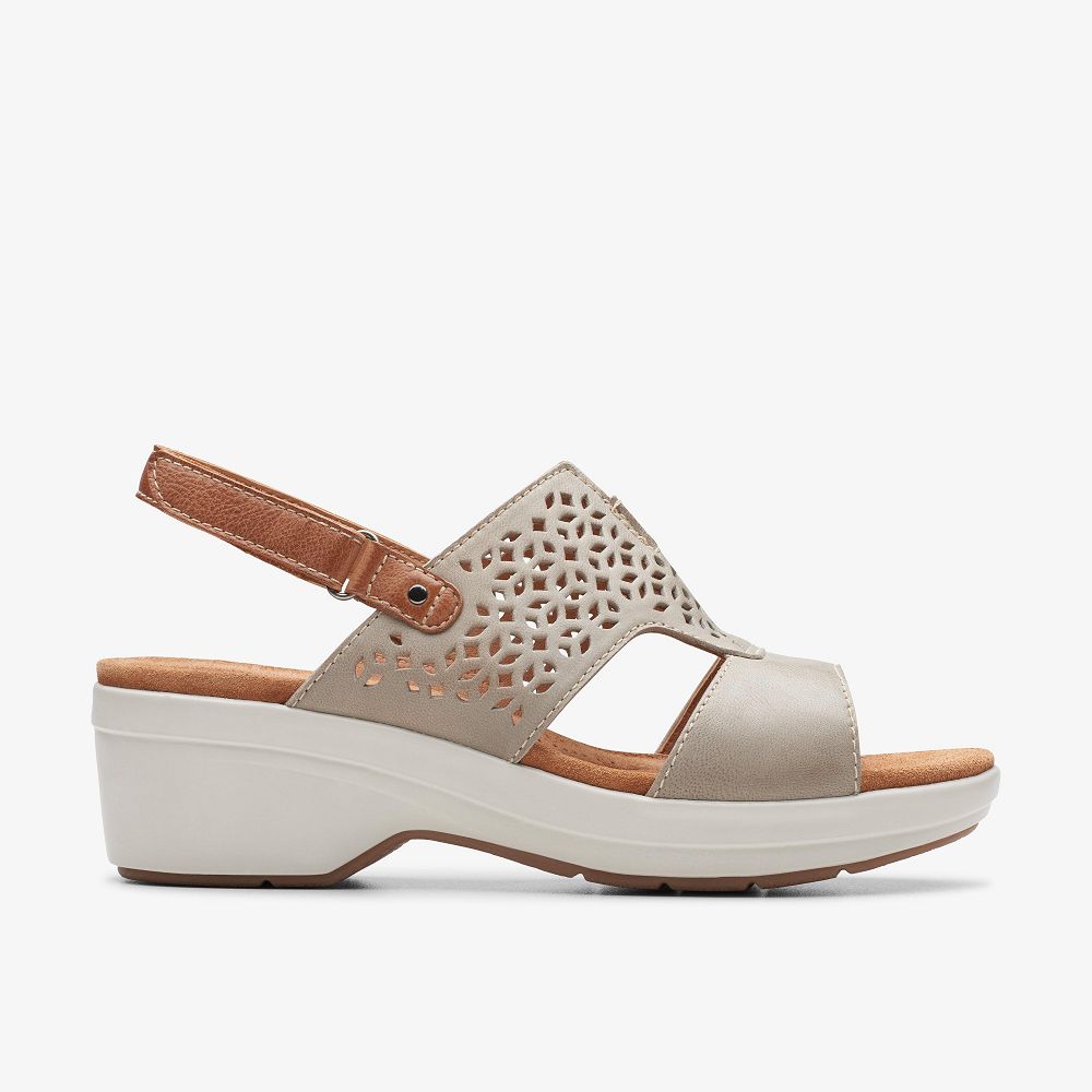 Stone Leather Clarks Tuleah Sun Women Sandals | 4315TWSCV