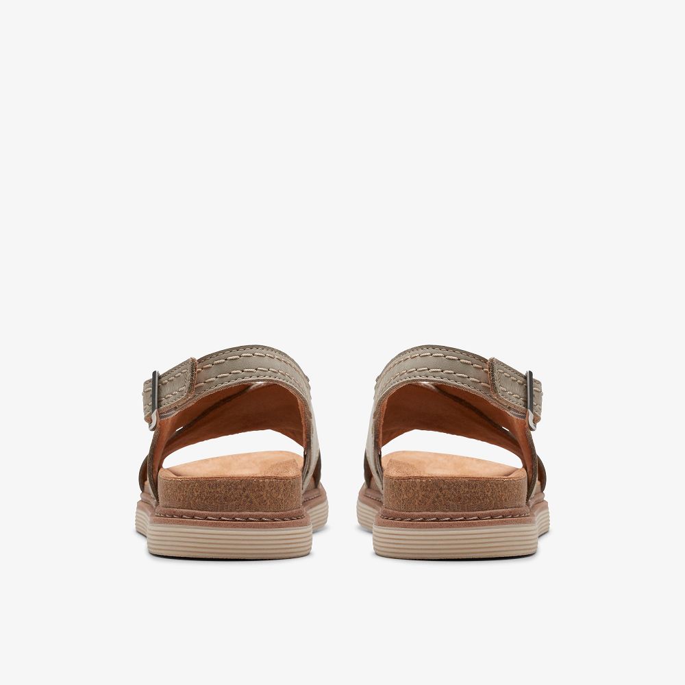 Stone Nubuck Clarks Arwell Sling Women Sandals | 3158UBIKP