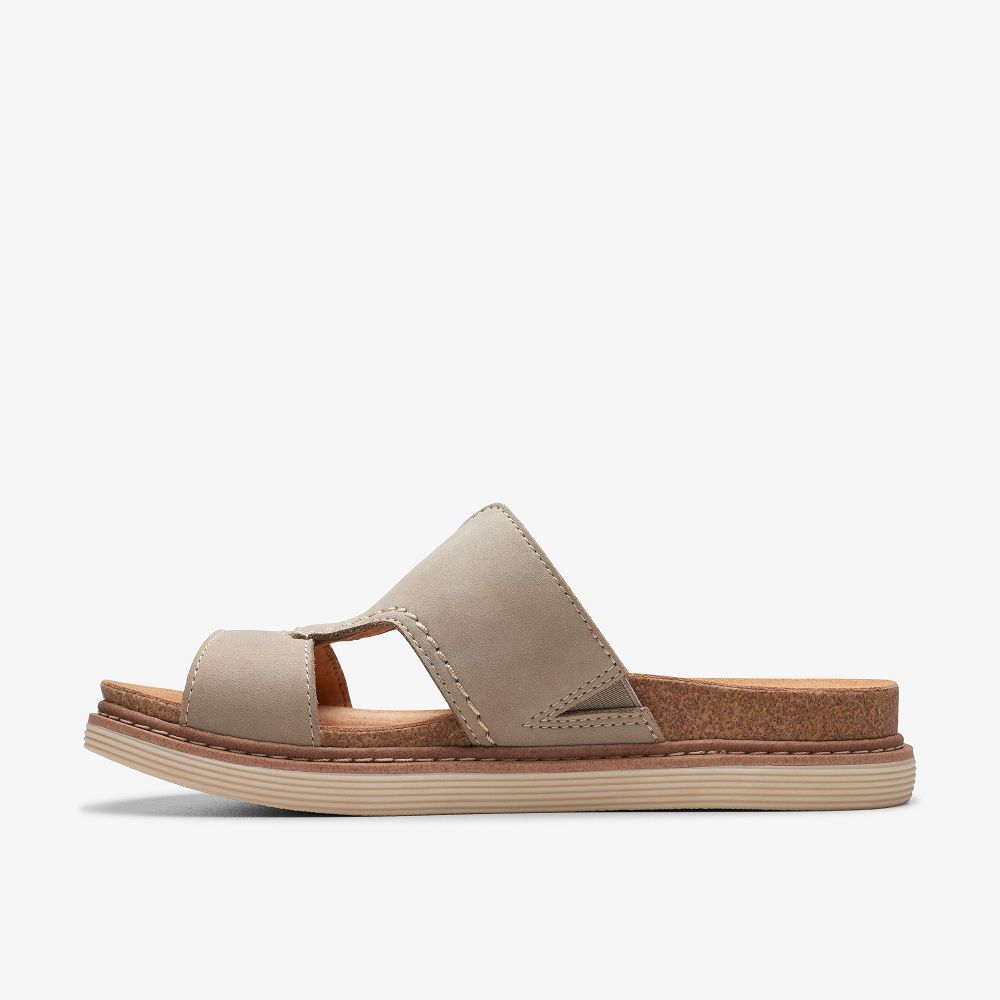 Stone Nubuck Clarks Arwell Walk Women Sandals | 6013UICNT