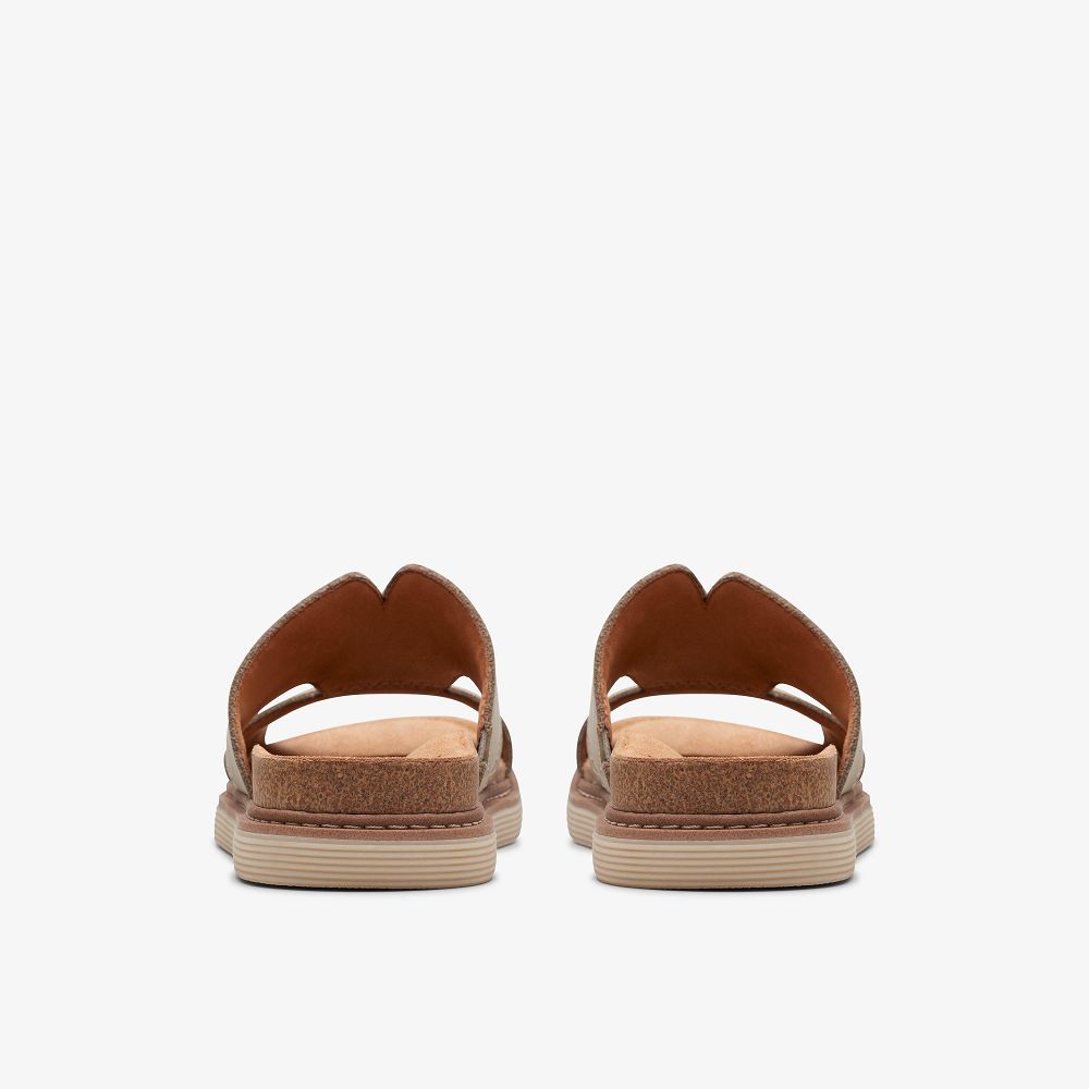 Stone Nubuck Clarks Arwell Walk Women Sandals | 6013UICNT