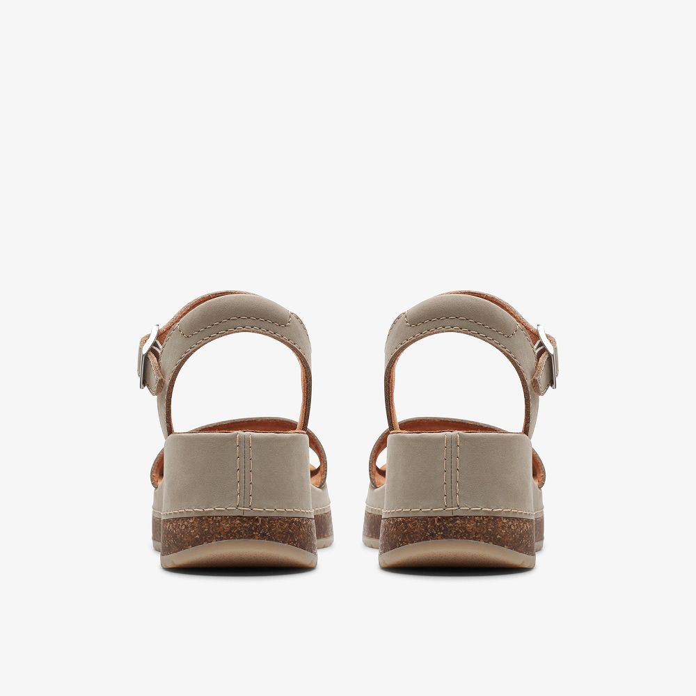 Stone Nubuck Clarks Kassanda Lily Women Sandals | 3694FRIZM