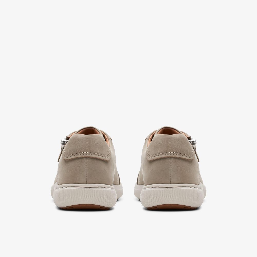 Stone Nubuck Clarks Nalle Lace Women Sneakers | 7135NVBZE