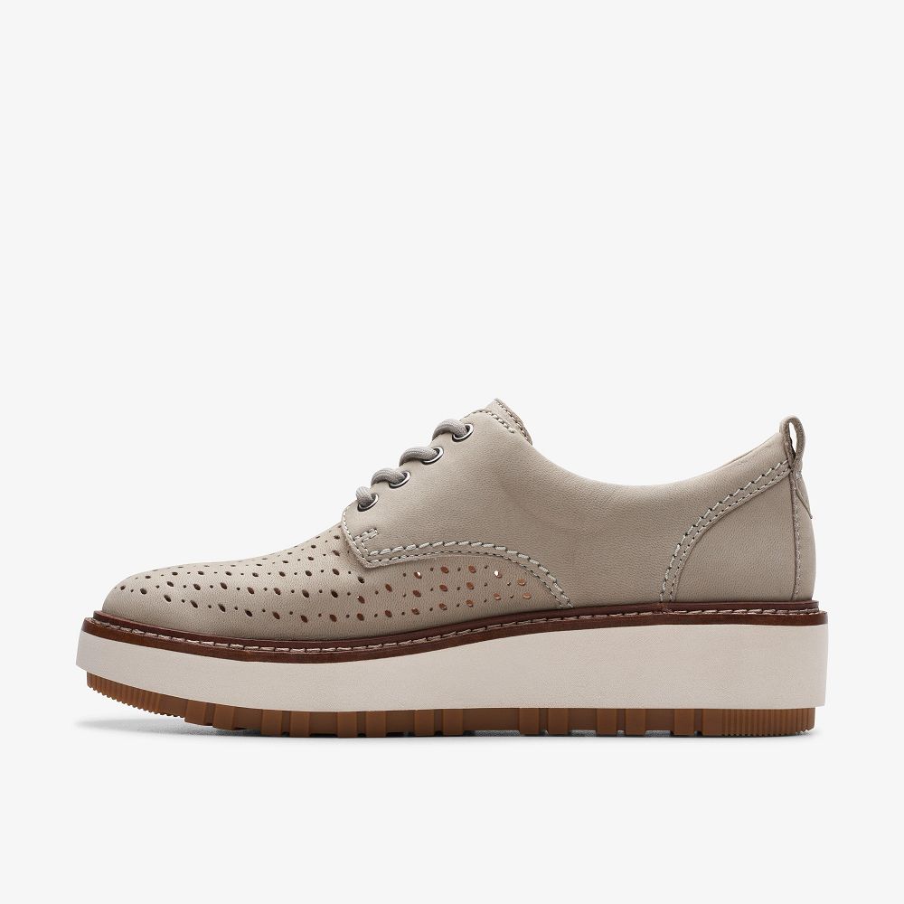 Stone Nubuck Clarks Orianna Move Women Derby Shoes | 1602IPNKG